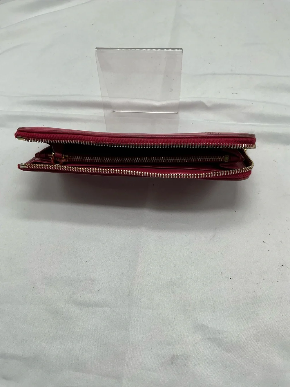 Prada Saffiano Leather Zip-Around Wallet – Raspberry Pink